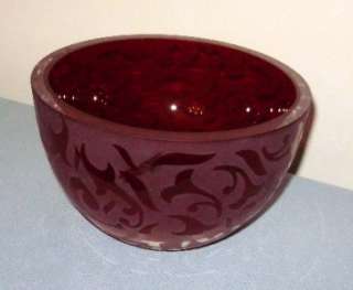 STUNNING SIGNED & DATED MICHAEL WEEMS RED BOWL 2005  