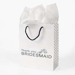   Bridesmaid or 2 Groomsman THANK YOU Gift Bags Wedding Day Bridal Party