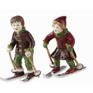   Villeroy & Boch Winter Joy Children Skiing, Set of 2