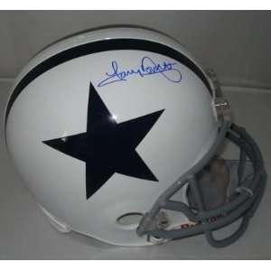 Signed Tony Dorsett Helmet   FS White JSA   Autographed NFL Helmets 