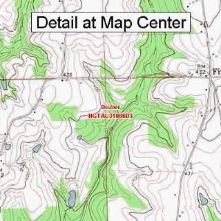  USGS Topographic Quadrangle Map   Dozier, Alabama (Folded 