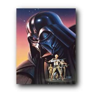   Star Wars Poster Vader Cave Drawing 11 x 14 Postcard