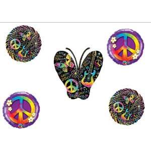  Hippy Birthday Party balloons Decorations Supplies Peace 