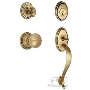 Handleset   georgetown with s grip and fifth avenue knob in vintage