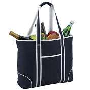 Product Image. Title Large Cooler Tote in Navy/White