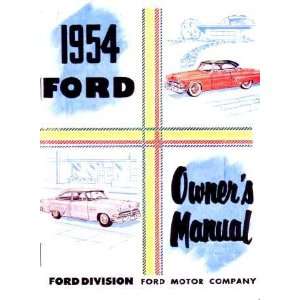    1954 FORD PASSENGER CAR Owners Manual User Guide Automotive