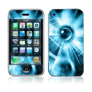   iPhone 2G Vinyl Decal Sticker Skin   Abstract Blue Tech Everything