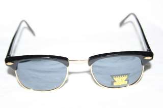Wayfarer Soho Sunglasses Black Gold Vintage frame night mirror 