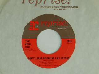 The MOJO MEN 45 SIT DOWN, I THINK I LOVE YOU / DONT LEAVE ME CRYING 