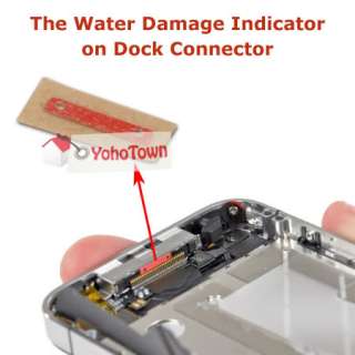 Dock Water Damage Indicator Sticker for Apple iPhone 4  