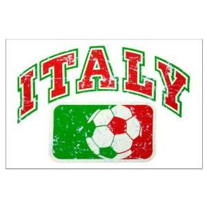   Poster Italy Italian Soccer Grunge   Italian Flag 