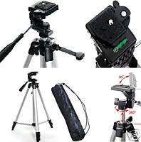 5ft Heavy Duty Flexible Tripod+Adapt Cameras Binoculars  