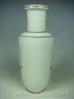 Rare Chinese export famille rose porcelain vase  