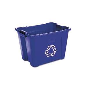  Stacking Recycle Bin, Rectangular, Polyethylene, 14 gal 