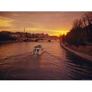  The River Seine and Eiffel Tower in the Distance, Paris 