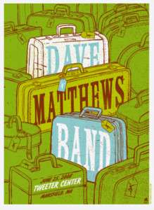 Dave Matthews Band Poster 2008 Mansfield N2 MA #/400  