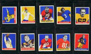 1948 Leaf Football Mid Grd Low# COMPLETE SET Luckman Layne Baugh RC 