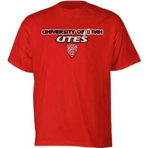  Utah Utes Pac 12 Schedule T Shirt (Red)