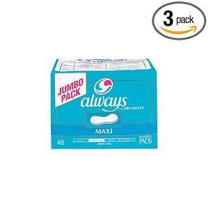  Always Maxi Pads, Regular Protection, 48 Count Packages 