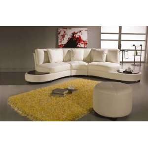 3 pcs Sectional Italian Leather Sofa Set, Item#2229 IVORY 