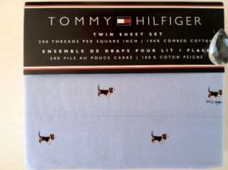 TOMMY HILFIGER RARE THORNTON DOGS SHEET SET NIP Retired  