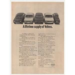  1968 Volvo 4.5 Volvos a Lifetime Supply Photo Print Ad 