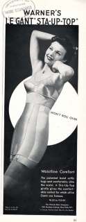 WARNERS BRA & CORSET   GIRDLE AD   Stockings 1943  