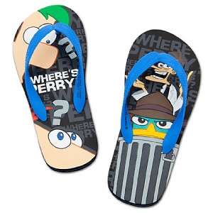  Phineas and Ferb Flip Flops SIZE 2 CHILDS  