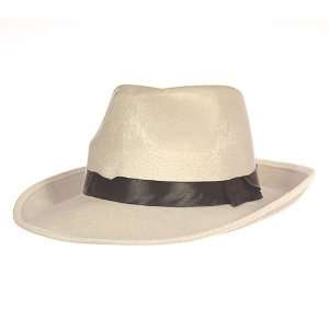  Deluxe Velvet White Fedora Hat 
