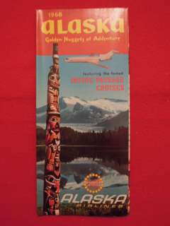   Alaska Airlines Golden Nuggets of Adventure Travel Pamphlet  