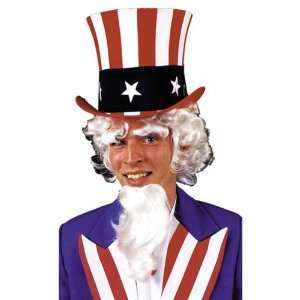  Uncle Sam Wig Goatee Eyebrow Grey Toys & Games