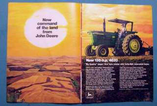 1970 John Deere Tractor Two Page Ad JOHN DEERE 4620 NEW COMMAND  
