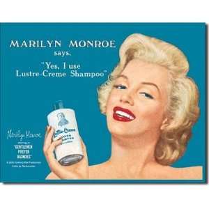  Marilyn Monroe Lustre Creme Shampoo Retro Vintage Tin Sign 