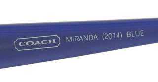 NEW COACH EYEGLASSES MIRANDA CC 2014 BLUE OPTICAL BLUE  