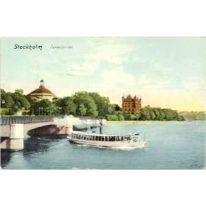  1920s Vintage Postcard Skeppsholmen Island Stockholm 