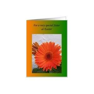  A Sister Easter Card   An Orange Gerbera Card Health 