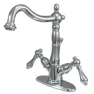 Elements of Design Heritage Mono Deck Mount Bathroom Faucet with Metal 