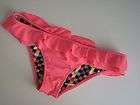 Roxy Womens Pink Ruffle Pant Swimwear Bikini Bottoms Size M   (NWOT 