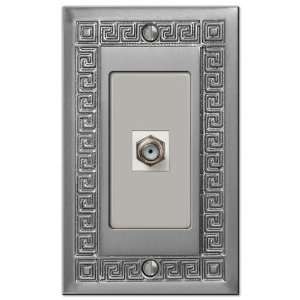  Meander Pewter   1 Cable TV Wallplate