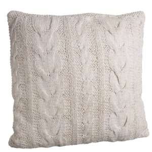  Pack of 2 Ivory Cable Knit Decorative Pillows 20