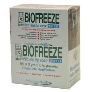  Biofreeze Analgesic Gel 5 Gram Packets 100/box Health 