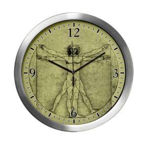  Modern Wall Clock Vitruvian Man by Da Vinci Everything 