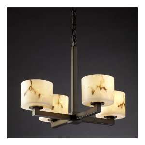 Justice Design Group FAL 8829 45 DBRZ Lumenaria 4 Light Chandeliers in 