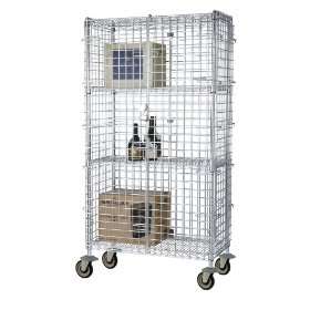 steel construction. Features 21/2 square wire mesh. Dual hinged doors 