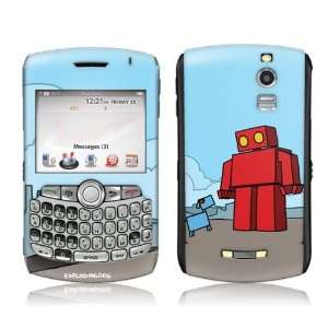   Curve  8330  EXPLODINGDOG  Red Robot Skin Cell Phones & Accessories