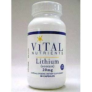  Vital Nutrients   Lithium (orotate)   90 vcaps / 20 mg Health 