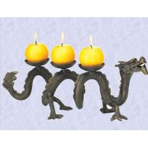 Ancient Gothic Dragon Iron Candelstick Medieval candle holder (The 