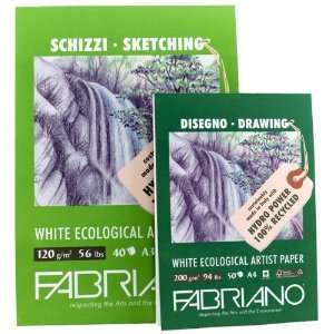  Fabriano Ecowhite Sketch Pad 11.7x16.5 Inches Arts 