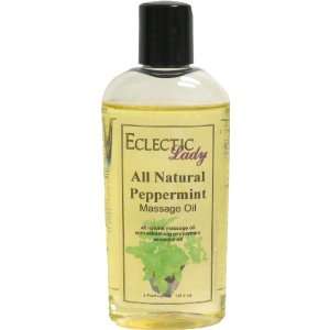  All Natural Peppermint Massage Oil, 4 oz Beauty