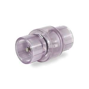   Inc. KCC 1000 T 1 Inch Threaded PVC Clear Spring Check Valve, Clear